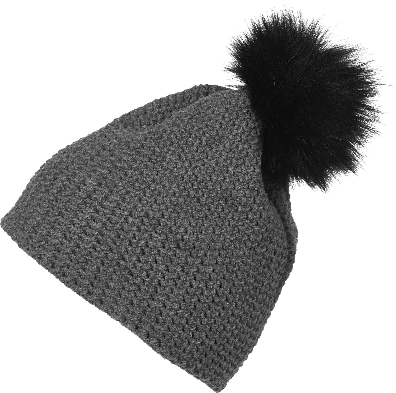 Neverless Damen-Strickmütze Mit Fluffigem Fell-Bommel – Kuschelig Warm & Stylisch Neverless Damen-Strickmütze Mit Fluffigem Fell-Bommel – Kuschelig Warm & Stylisch