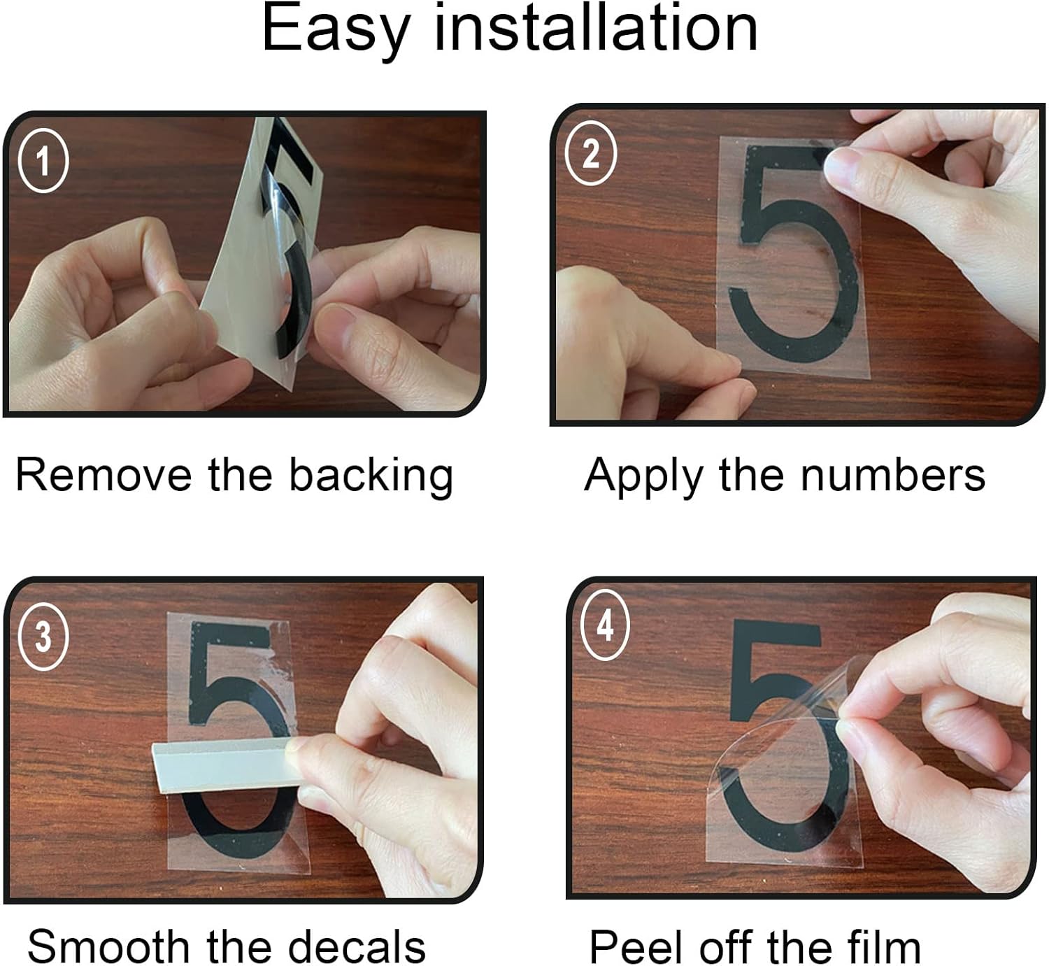 Mailbox Numbers for Outside, 2 inch 3 Sets Number Stickers, Pre-Cut for Effortless Align, Strong Self Adhesive Vinyl House Address Numbers for Mailbox Windows Sign Trash Bin Helmet (2 inch，Black)
