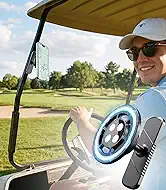 Magnetic Golf Cart Phone Holder, 【Strong Magnets】 MagSafe Phone Mount for iPhone 12-17, All-Metal 360° Rotation Golf Accessories Fits EZGO Club Car Yamaha, Father’s Day Golf Gift for Dad Husband Him
