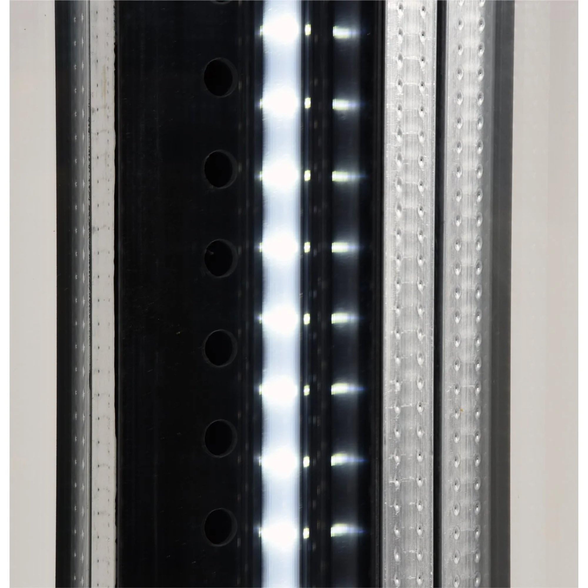 YATO 400L Kühlvitrine in Schwarz, 65x65x190cm - Präsentationsvektor, Gastronomie, Catering, Lagerung, Kühldisplay mit LED-Beleuchtung