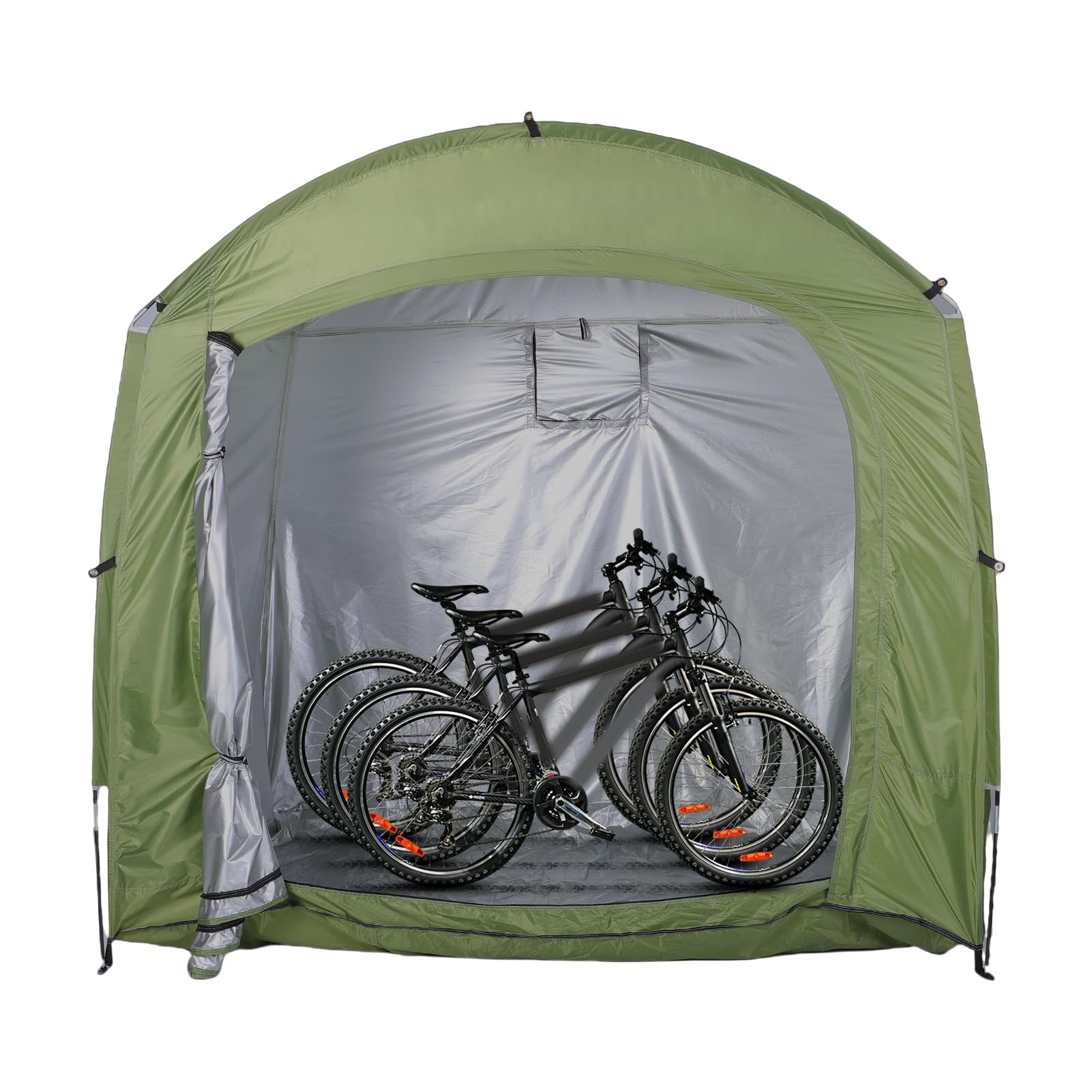 Tosuny Amplio Refugio de Almacenamiento Al Aire, Fácil Instalación, Cobertizo Plegable para Almacenamiento de Bicicletas, Tienda para Herramientas de Jardín (Green)