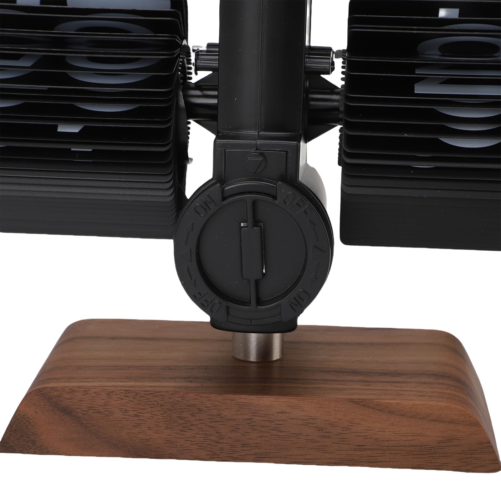 Pissente Reloj Digital Abatible con Pilas, Base de Madera de Acero Inoxidable, Reloj de Escritorio Fácil de Leer para Sala de Estar, Oficina, Estudio, Artículo de Colección, Acero Inoxidable 304,