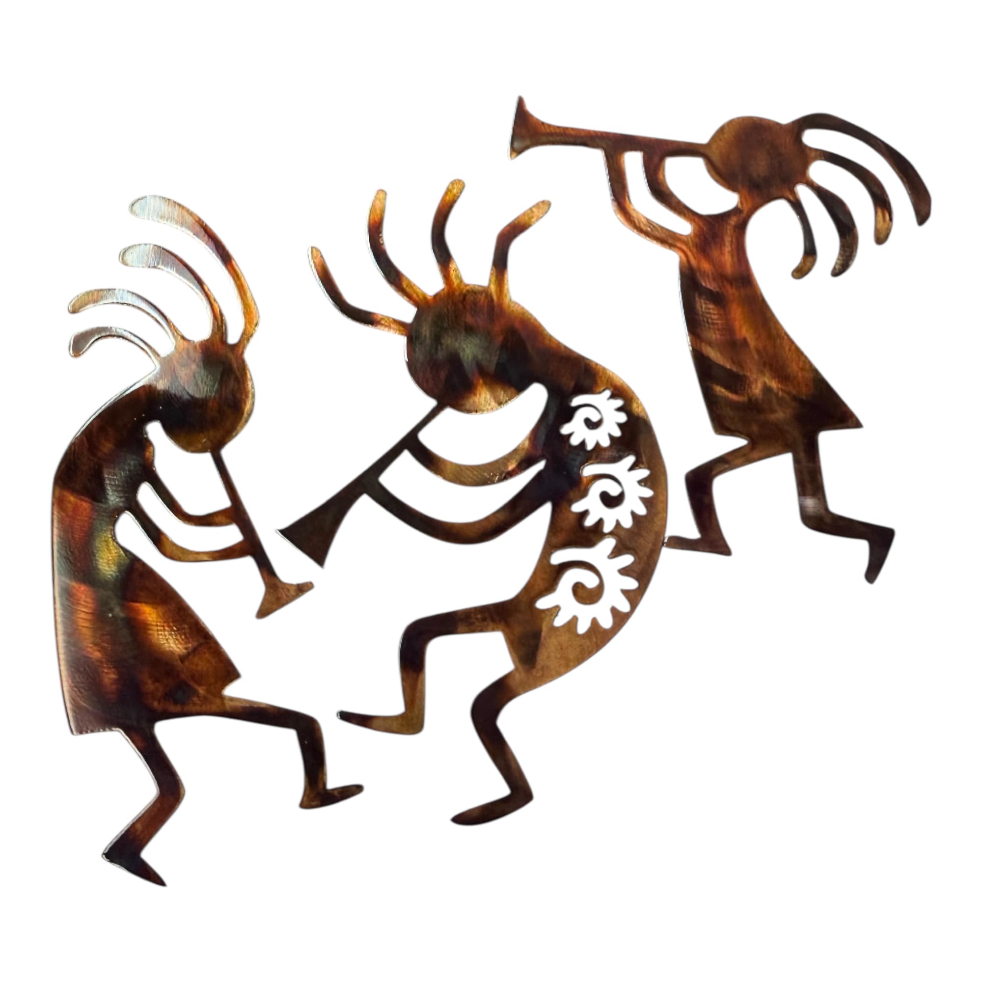 Kokopelli Metal Wall Art Trio