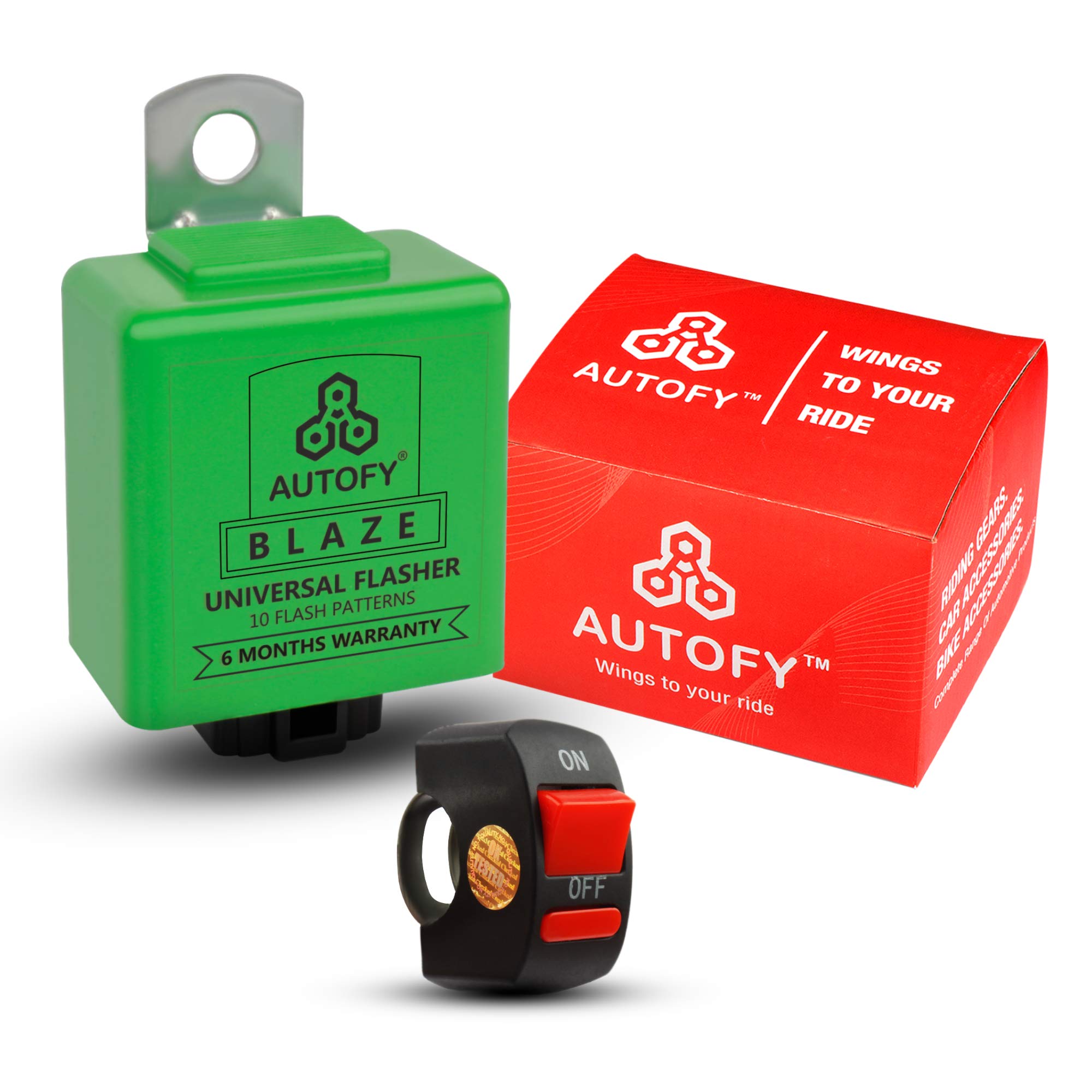 Buy Autofy Blaze Universal Bike Hazard Flasher Relay with 6 Months