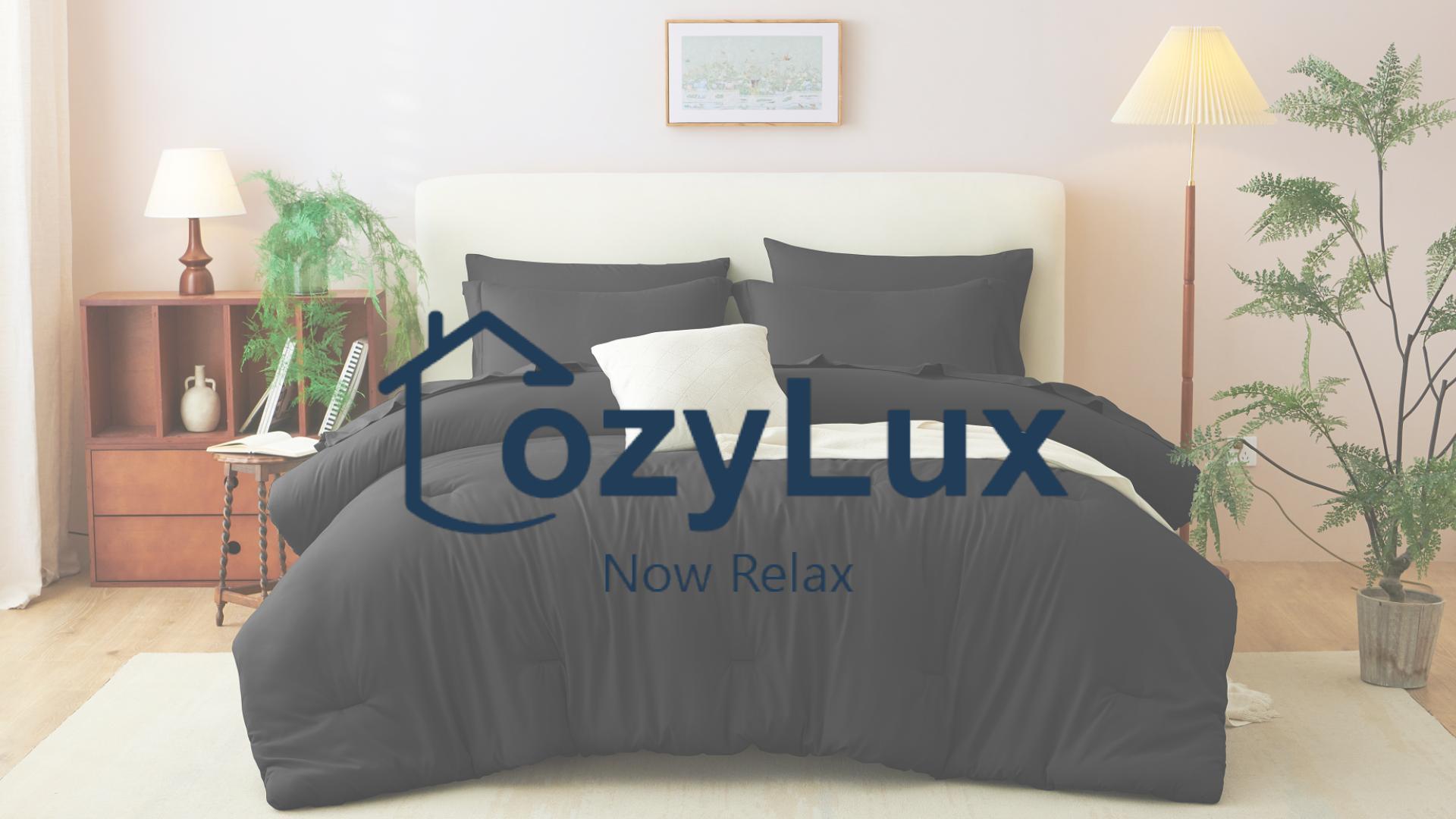 CozyLux Full Size Comforter Set Pink, 7 Pieces Bed in a Bag