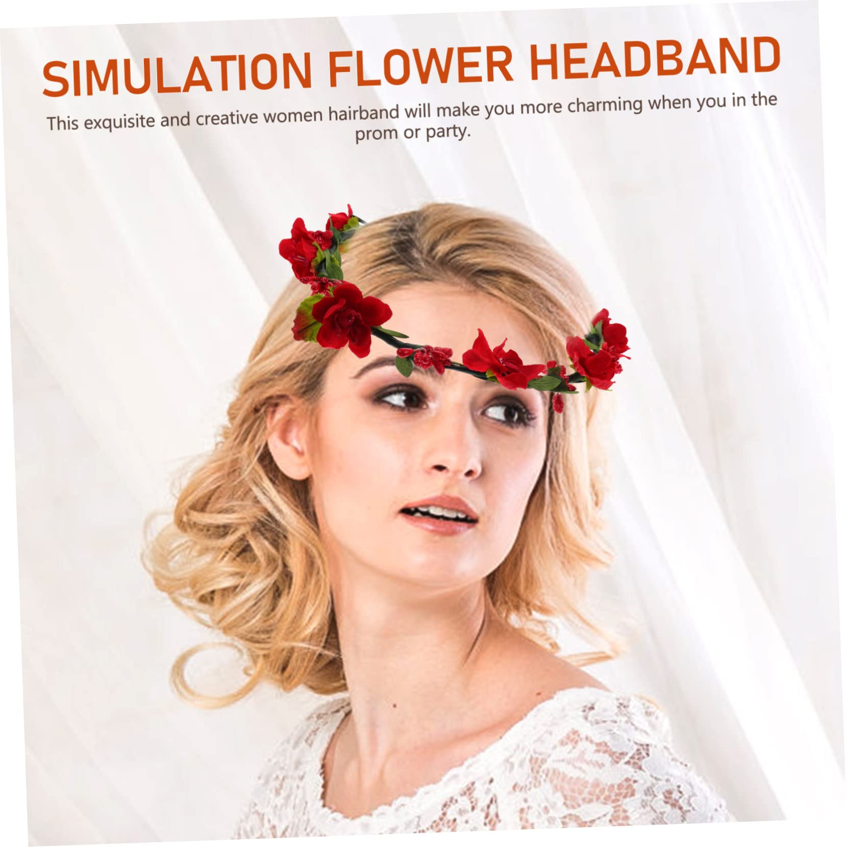 VALICLUD 12stücke Blumenkranz Haarschmuck Teilig Für Bräute Elegantes Stirnband Mit Lebhaften Blumen Für Hochzeiten Und Fotoshootings