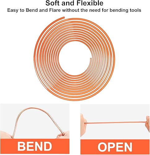 Miniatura 8 de Kit de línea de freno de 316 pulgadas, línea de freno recubierta de cobre de 25 pies y 316 pulgadas (con 16 accesorios de línea de freno y 4 uniones