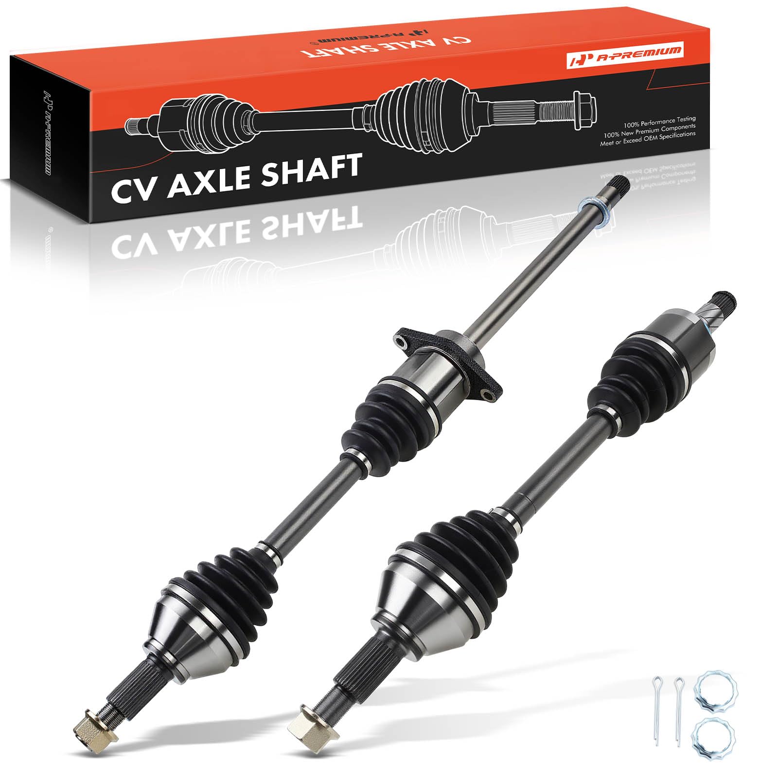 A-Premium Pair (2) Front CV Axle Shaft Assembly Compatible with Nissan Maxima 2009-2014 3.5L, Petrol, Driver & Passenger Side