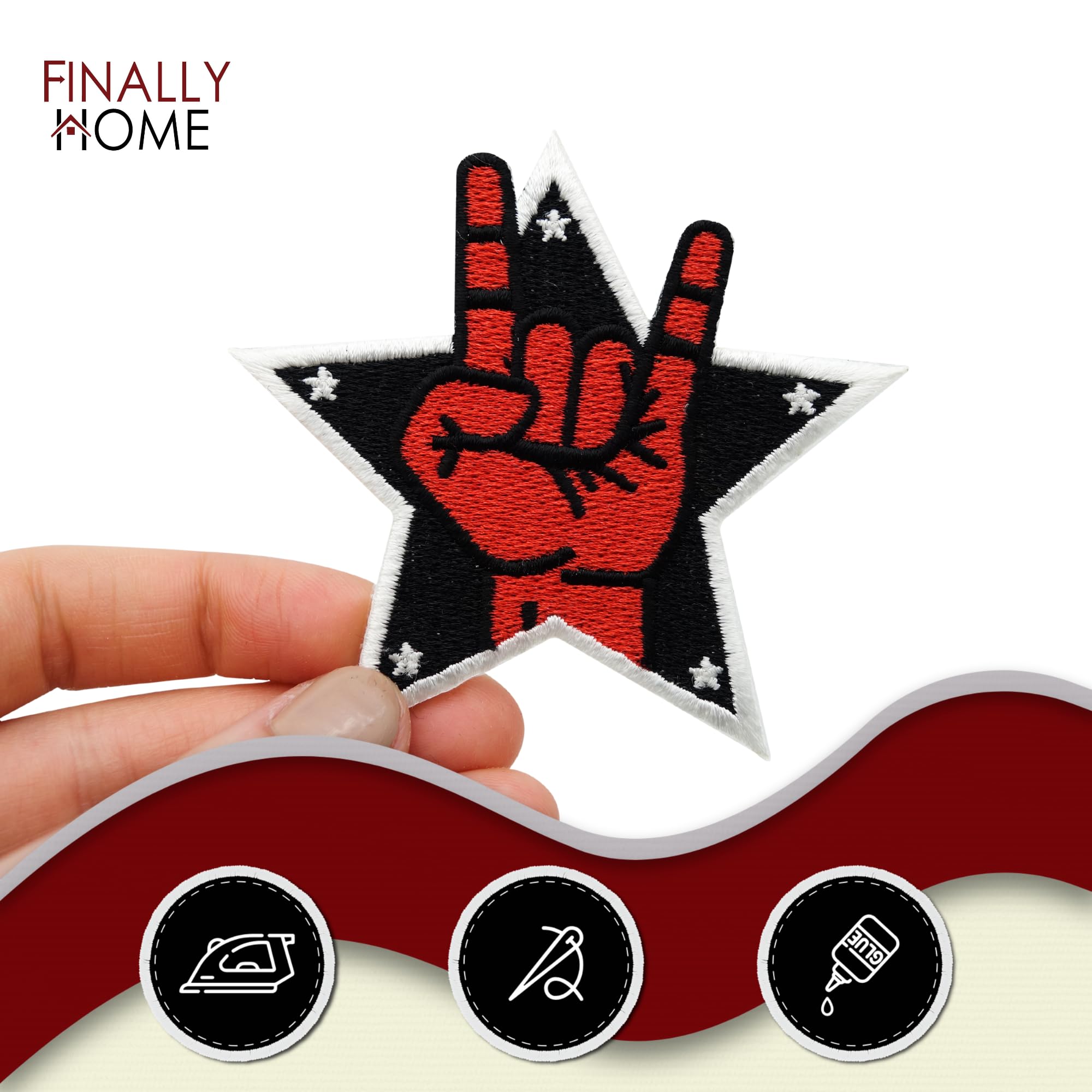 Rock Music Iron/Sew On Patch Badge Embroidered Applique For Clothes 7.5x10.5 CM - Foto 6