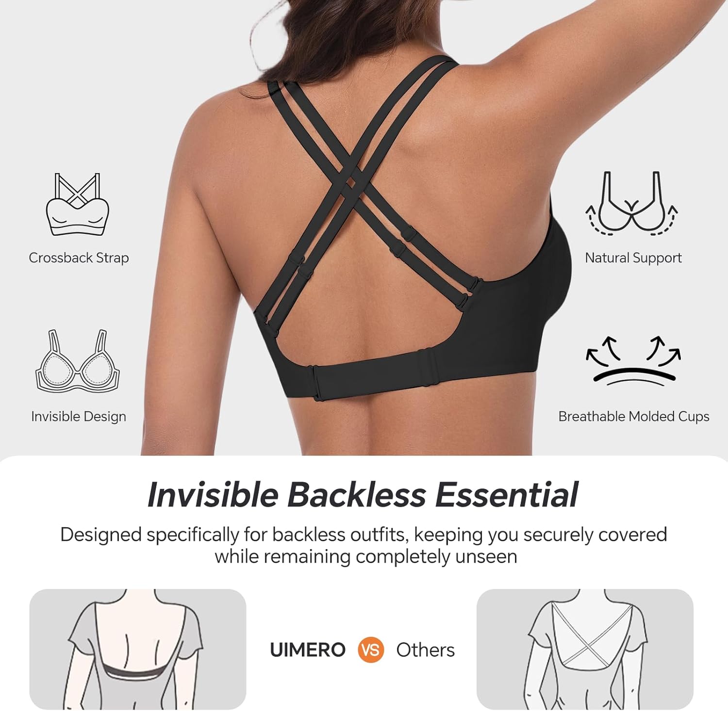 UIMERO Bras for Women No Underwire Supportive Push Up Sports Jelly Bras Comfort Full Coverage Everyday Seamless T Shirt Bras - Image 6
