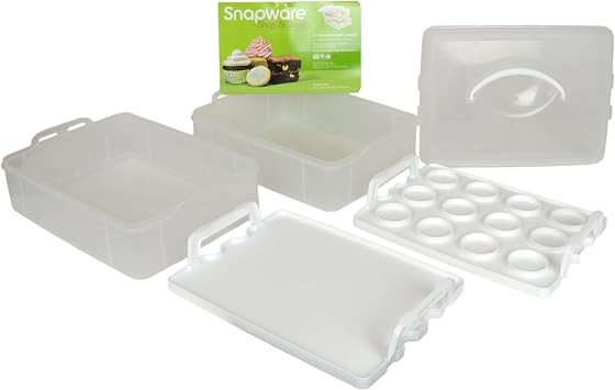 Snapware 2-Layer Cookie and Cupcake Carrier (3-Pack) - Made in USA