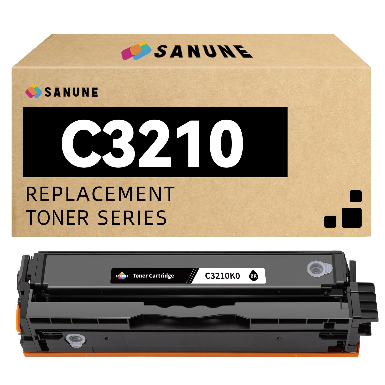 C3210 Black Toner Cartridges Replacement for Lexmark C3210 C3210K0