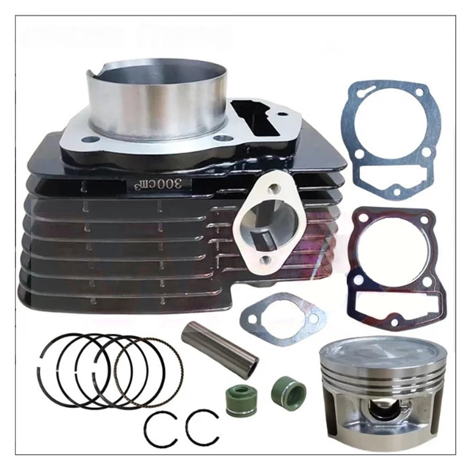 Kit De Extremo Superior Pistón Cilindro Diámetro 70mm, Junta Apta Compatible con ZONGSHEN CBB250 CBB 250 WELS 250cc Dirt Pit Bike ATV Grupo de cilindros Pistón Kit