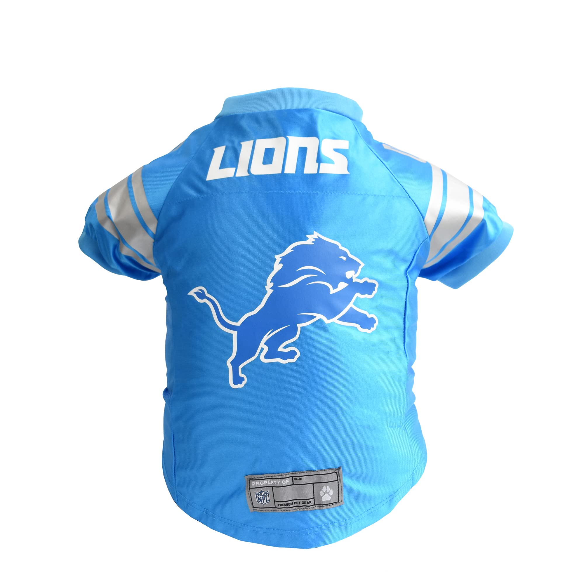 Littlearth NFL Detroit Lions 1 Premium Haustiertrikot, Unisex, Erwachsene, Team-Farbe, XS