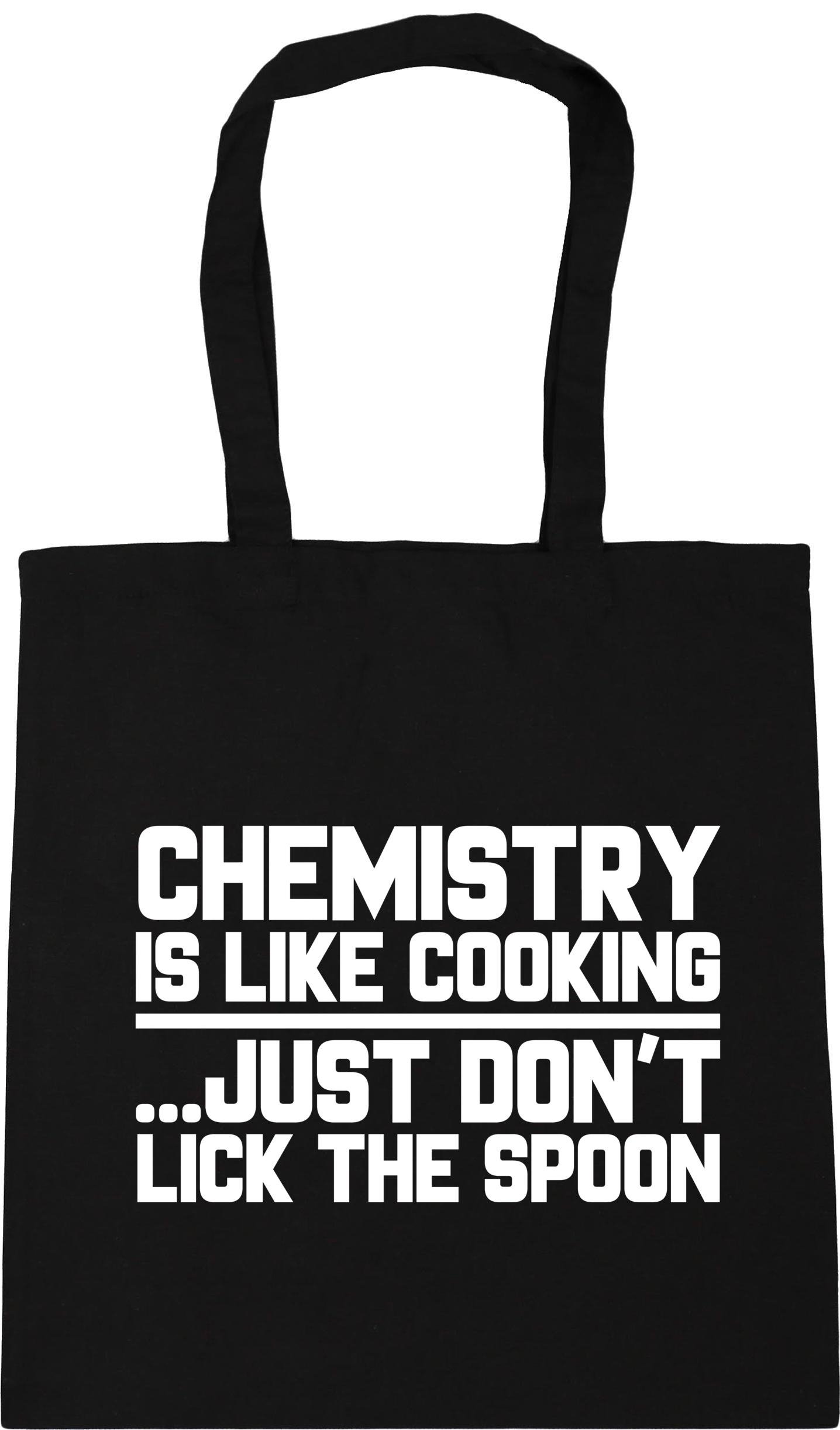 HippoWarehouse Chemistry is Like Cooking.Just Don't Lick the Spoon Tote Shopping Gym Beach Bag 42cm x38cm, 10 litres