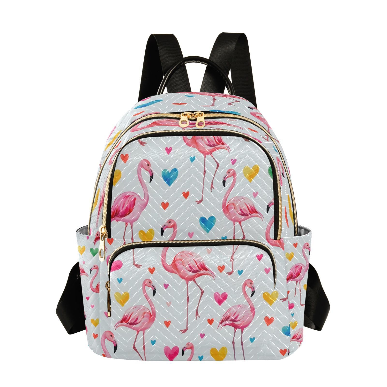 Bolso casual estilo mini mochila de moda multicolor con corazones 8