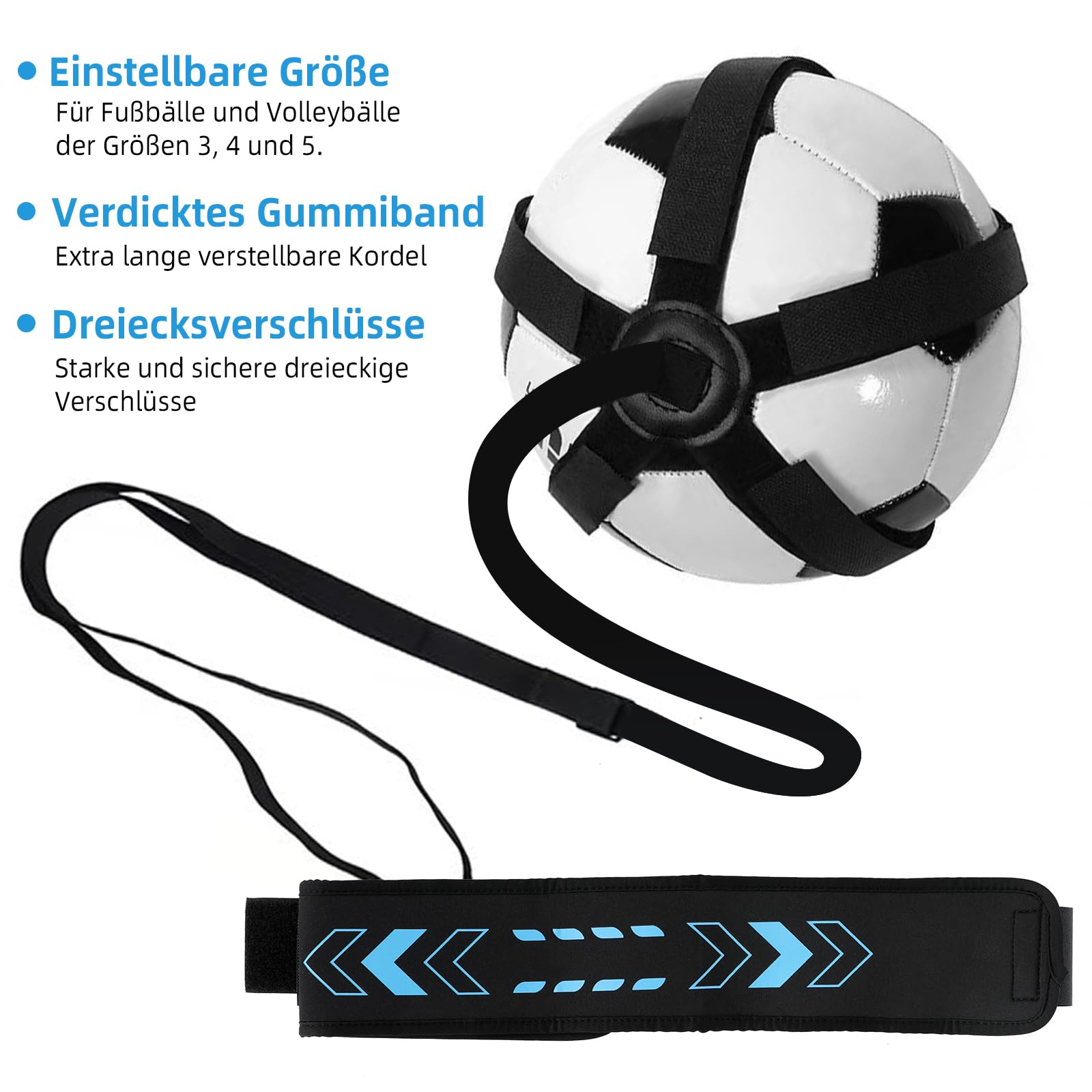 Fußballtrainer mit Kordel - Fussball Geschenke Jungen Trainingsgerät für Fußballer Fußballtrainingszubehör für Vereinsspieler Fußballtrainingsgürtel Geschenkidee