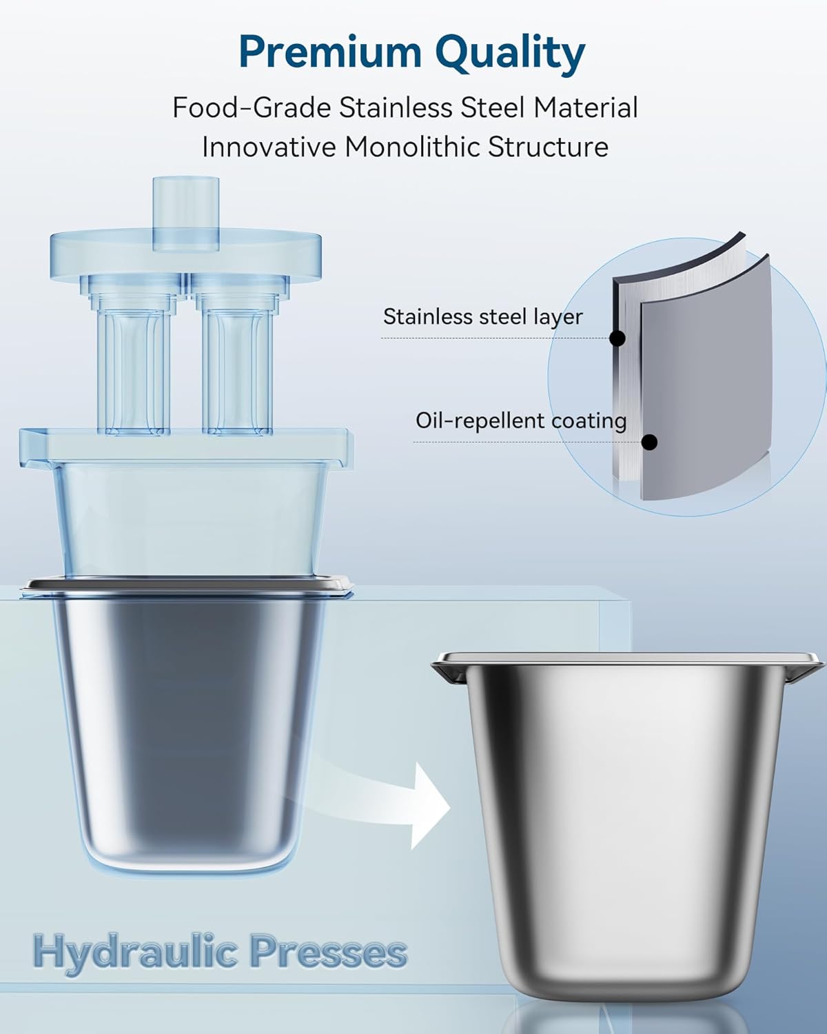 6 Pack Hotel Pans 1/6 Size 6" Deep Steam Table Pan 22 Gauge Anti Jam Stainless Steel Hotel Food Pan - Image 2