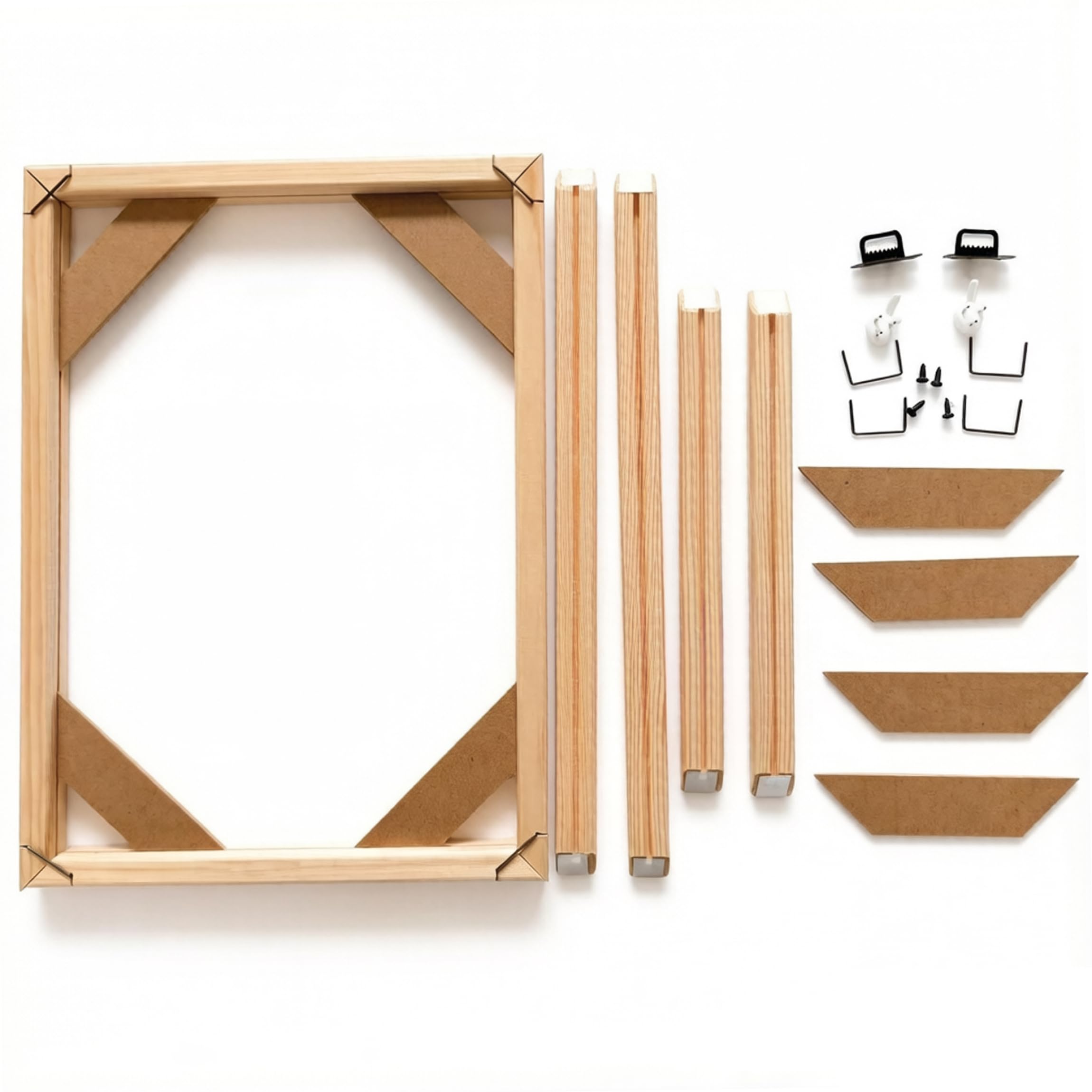 Cadre en bois de pin massif 16x12 pouces pour châssis de toile durable
