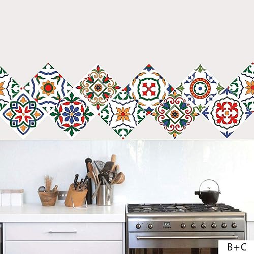 Miniatura 5 de Adhesivo para azulejos de despegar y pegar, pegar en azulejos para cocina, pared, azulejos, papel tapiz para baño, vinilo autoadhesivo, papel tapiz