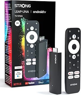 STRONG Leap-UNA Stick De Streaming Box Android TV, Wi-FI, Chromecast Intégré, Box TV Android 11, Assistant Google, HDR10+, Dolby Audio & Dolby Vision, Google Play, Netflix, Youtube