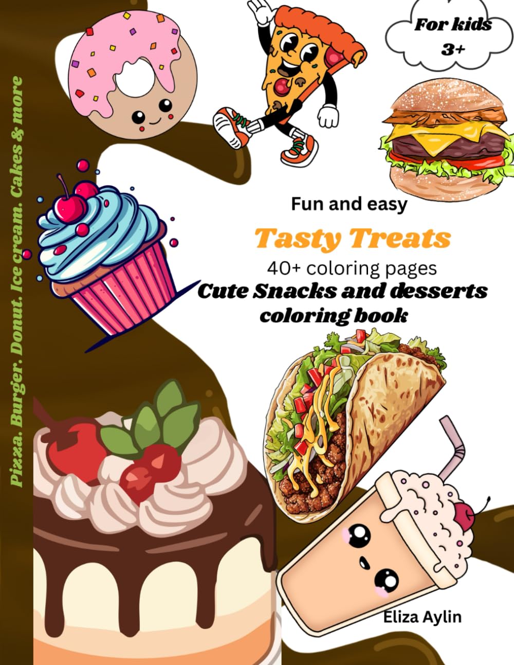 Tasty Treats: Cute snacks and desserts coloring book