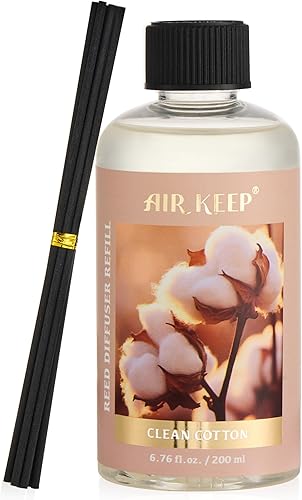 Miniatura 9 de Airkeep recarga de aceite para difusor de lengüetas con varillas de difusor, 6.76 fl oz (200ml) aceites perfumados de lavanda, eucalipto y algodón