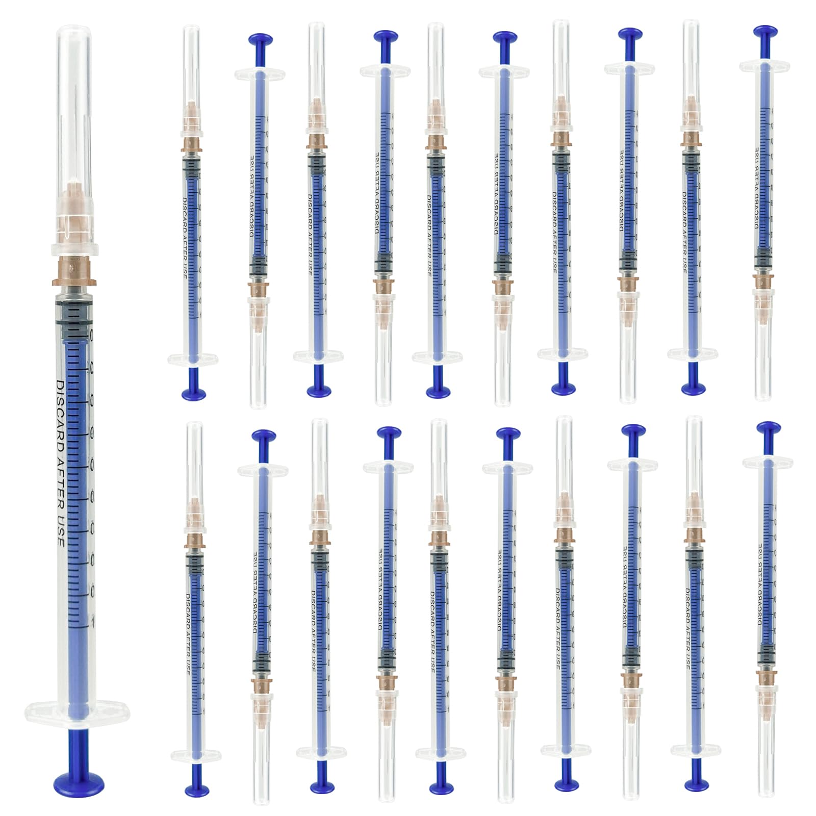 1ml Luer lock Syringe with 25Ga Needle, 100 Pack Individually Packaging Disposable Plastic Syringes and Needles for Scientific Labs, Industrial, Animal and Pet Supplies — Amazon image 11