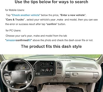 Amazon | ダッシュカバーマット カスタムフィット 1995-1996 シボレー