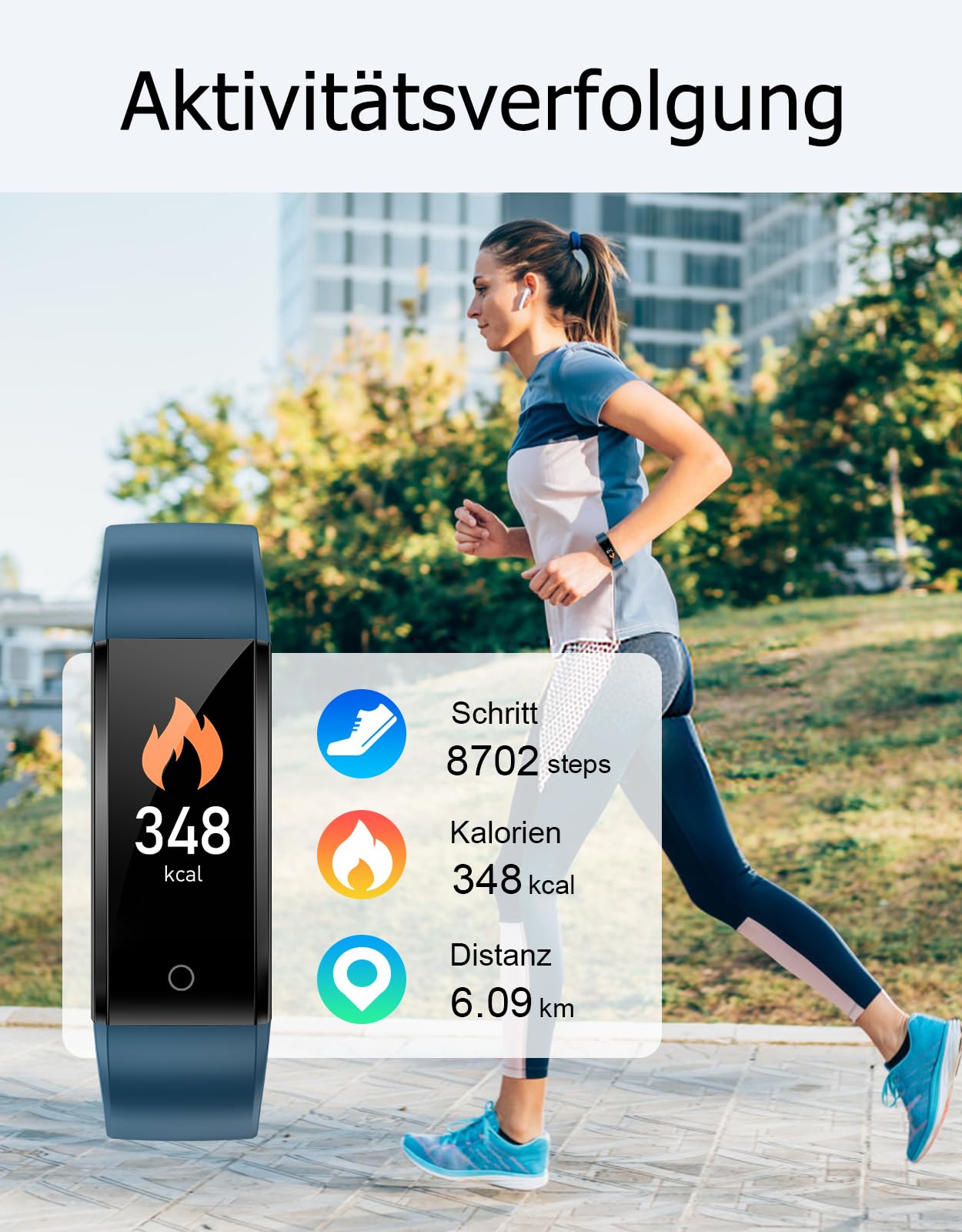 GRV Schrittzähler Uhr Ohne Bluetooth/Ohne Handy für Damen Herren Senioren Kinder,Fitness Tracker Fitnessuhr mit Schrittzähler Kalorienzähler,Schlafüberwachung Aktivitätstracker für Gehen Laufen