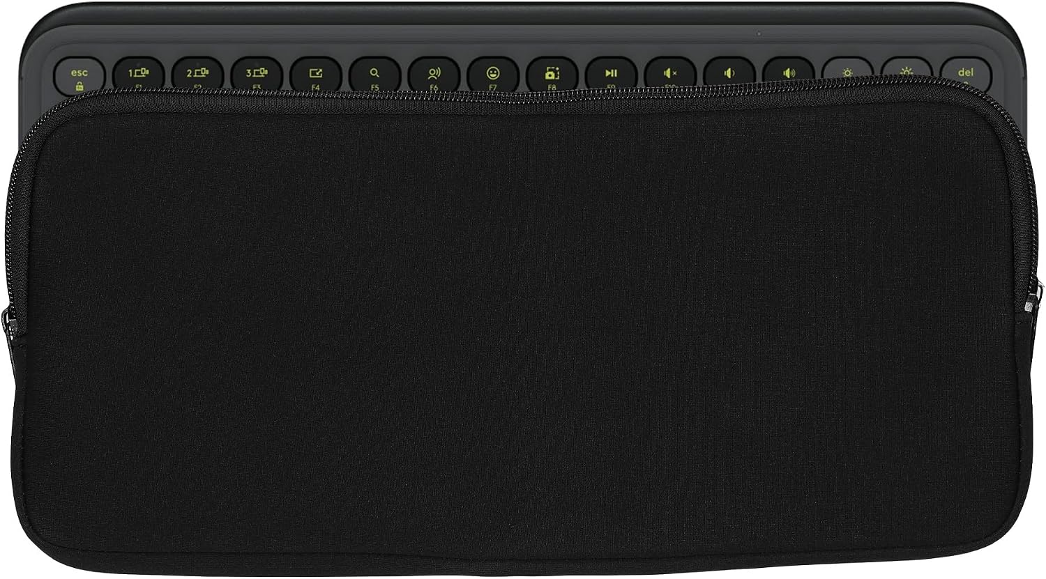 kwmobile Etui na bezprzewodową klawiaturę kompatybilne z Logitech Pop Icon Keys - Pokrowiec na klawiaturę do laptopa/komputera PC - Pokrowiec na klawiaturę komputerową - Czarny