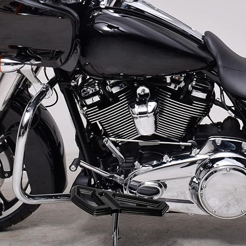 Miniatura 9 de TCT-MOTORPARTS Alforjas delanteras para el conductor, pedales, reposapiés, pedales para Harley Touring Road King, Road Street, Electra Glide, Ultra