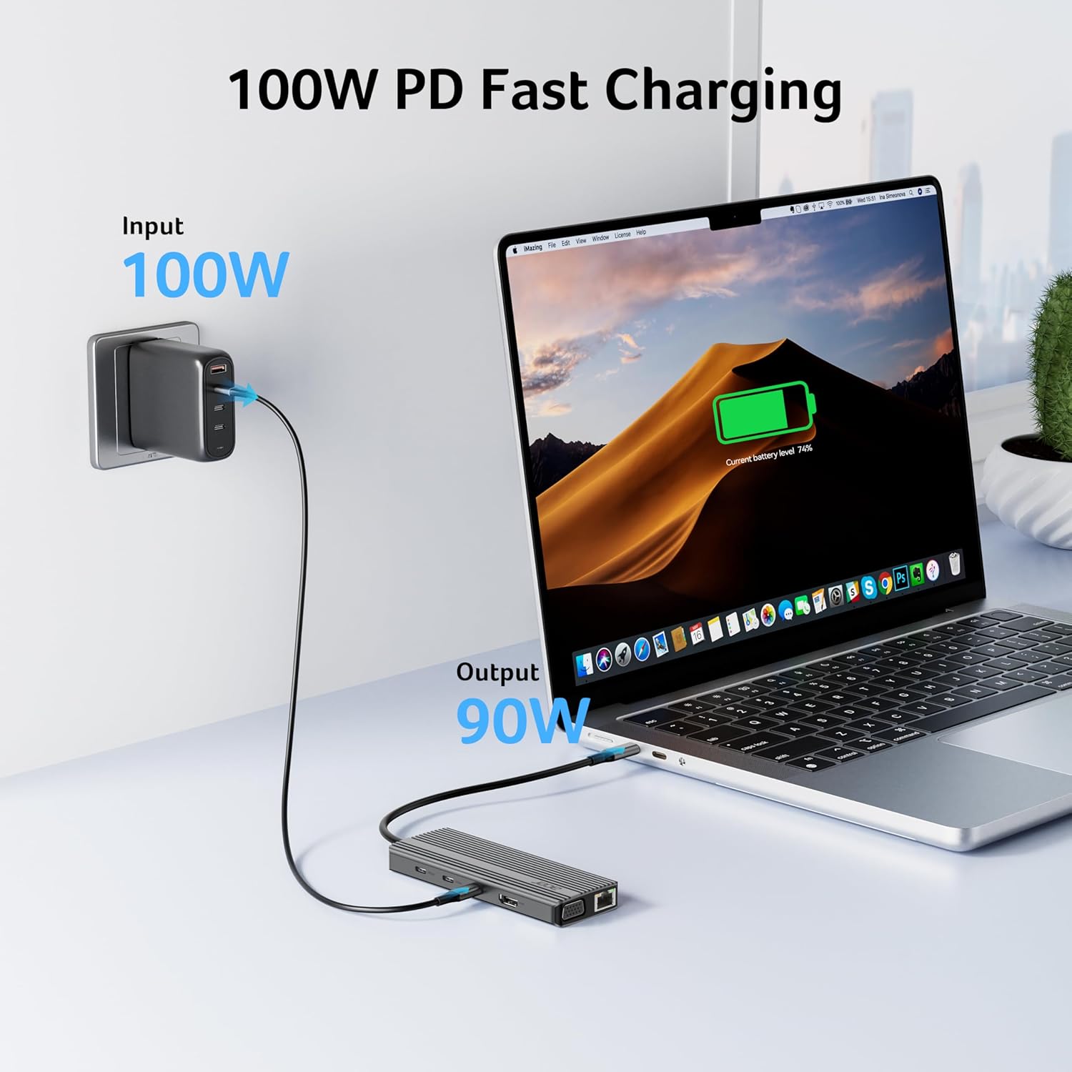 Acer 11 in 1 USB C HUB Multiport Adapter with 4K@60Hz HDMI, 1080P VGA, 2x10Gbps USB C, 2x5Gbps USB A, 100W PD Port, 1000Mbps Ethernet, SD/TF, Dual Monitor Docking Station for PC, Laptop, Desktop