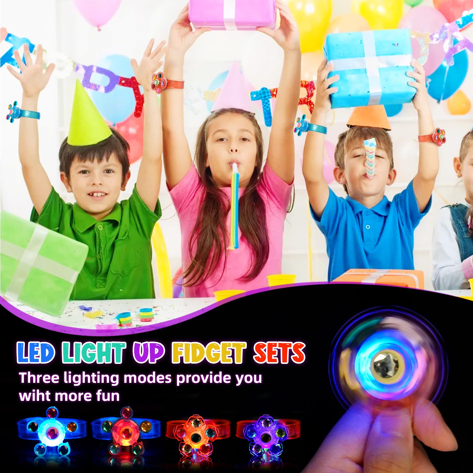 Kit 50 Pièces Jouets Lumineux LED Pour Fêtes - Bracelets, Hélicoptères, Balles, Libellules - Idéal Anniversaire, Halloween, Noël
