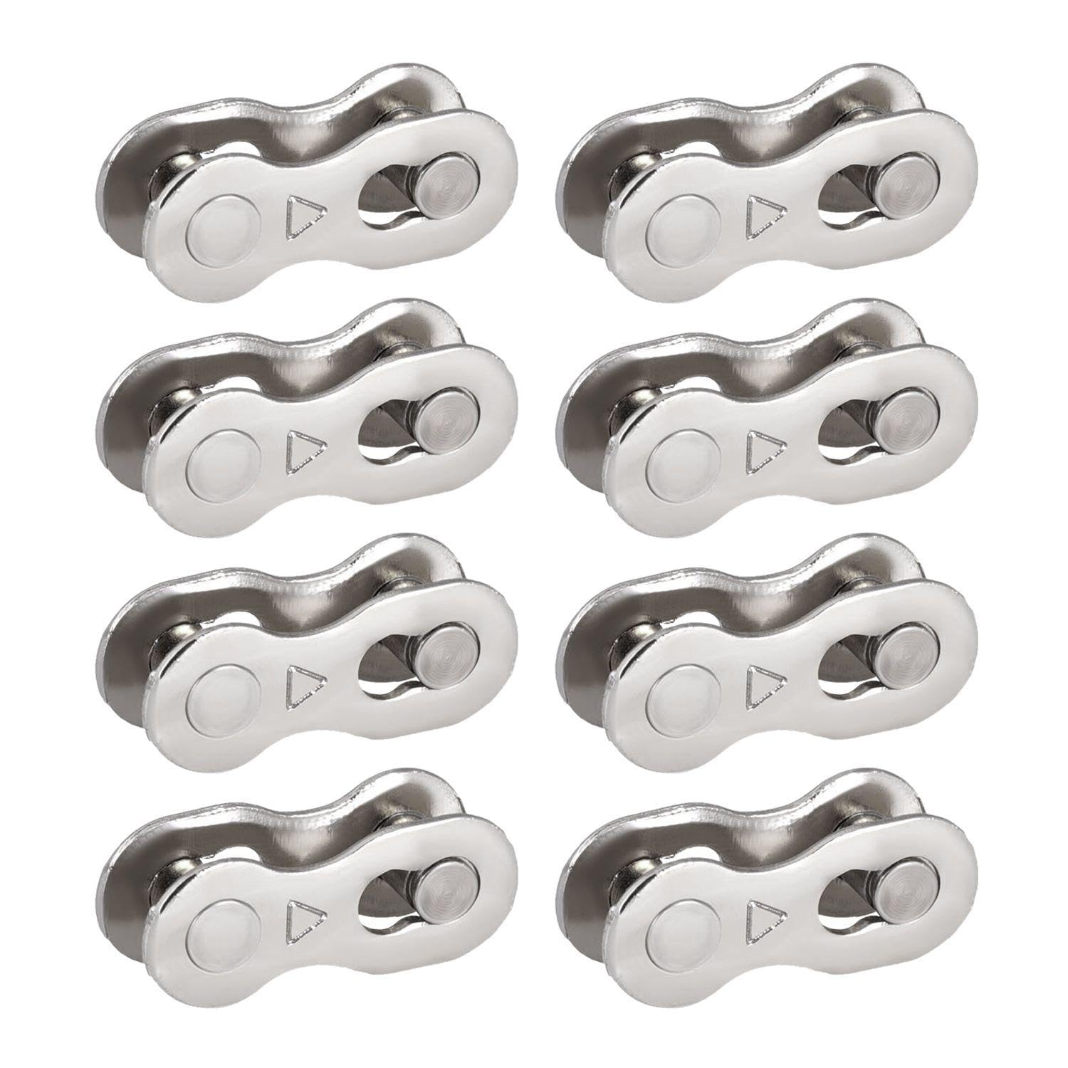 8 Pares De Hebillas Mágicas para Cadena De Bicicleta De Montaña, Cadena Rápida Plateada para Bicicleta De Carretera, Cadena De Velocidad para Bicicleta, 8 Velocidades