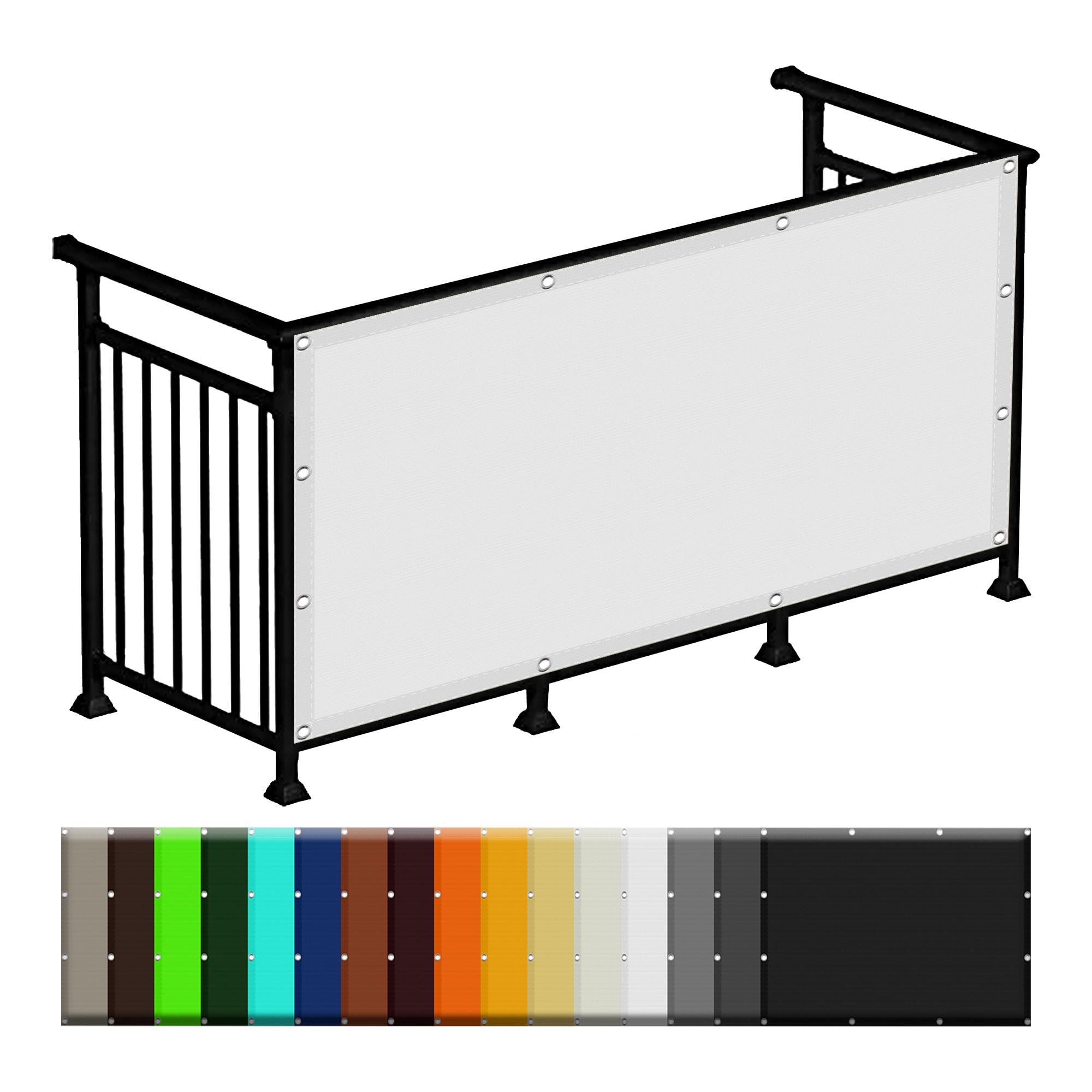 Voile d'ombrage haut de gamme 200 x 350 cm avec tissu résistant et kit d'ancrage