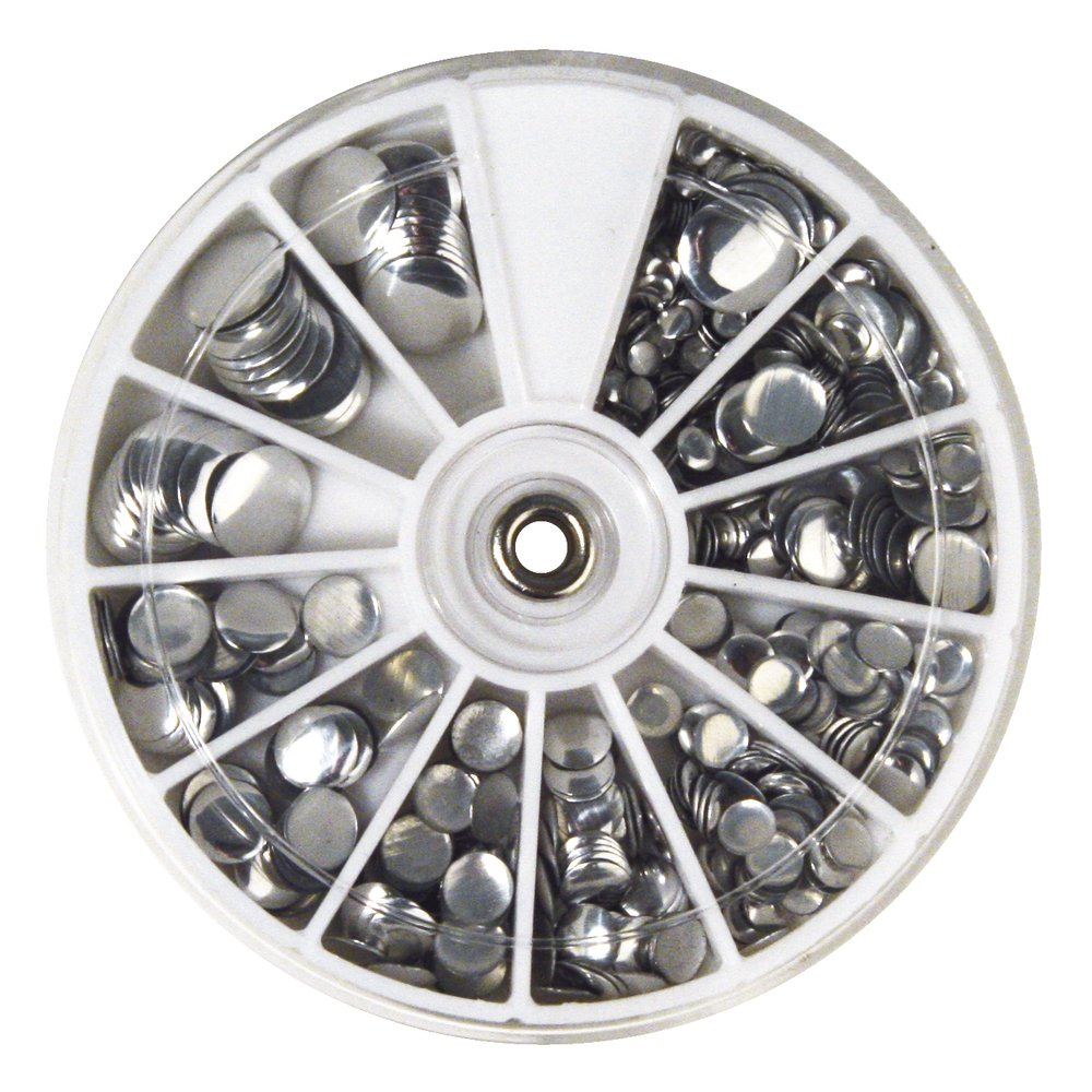 Rayher 38642606 Hotfix Rivets, Sizes 3-10 mm, Assorted, Box 560 Pieces
