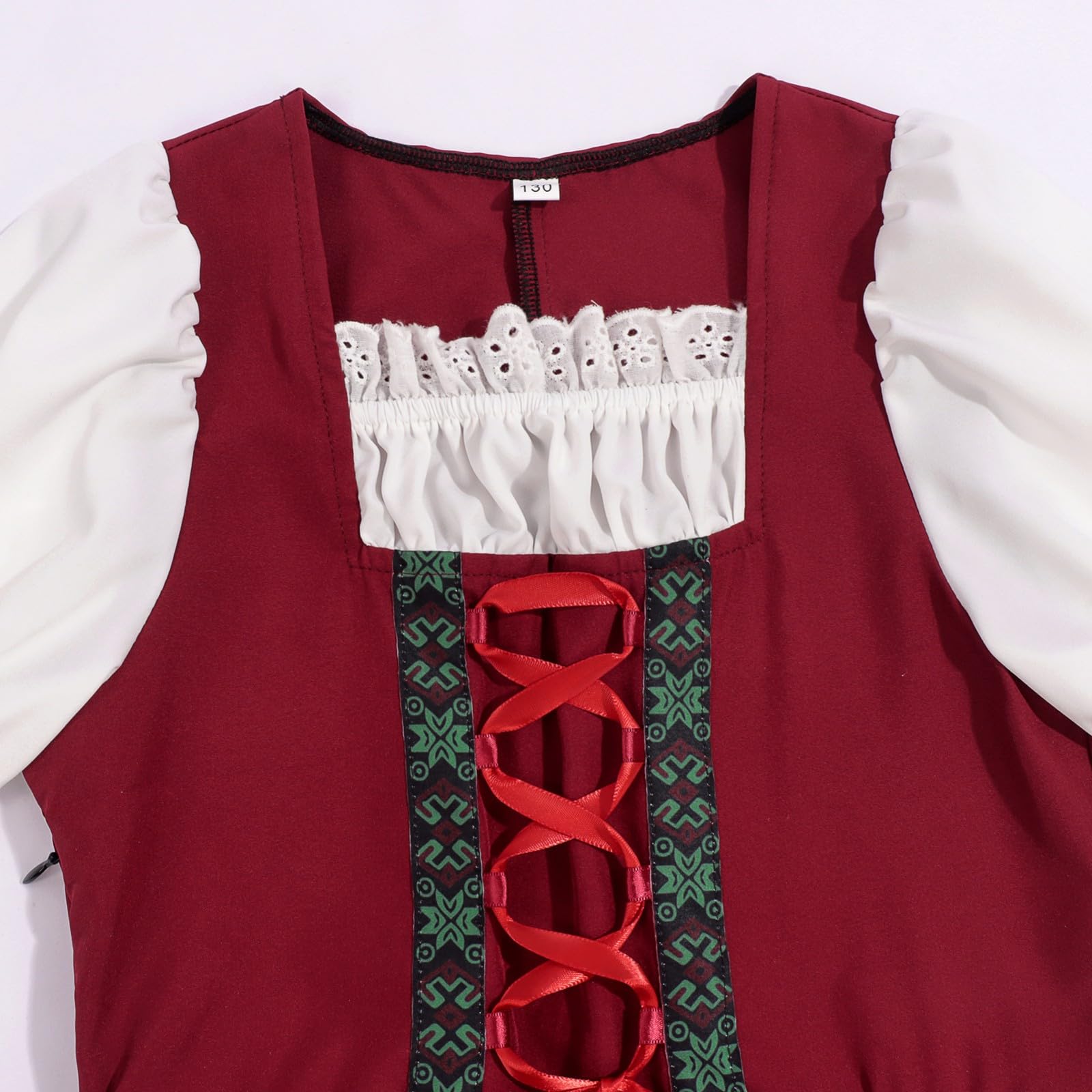 Dirndl dziewczęca bluzka i fartuszek Dirndl dla dzieci, sukienka do stroju ludowego, sukienka dla nastolatków, nowoczesny strój bawarski tradycyjny