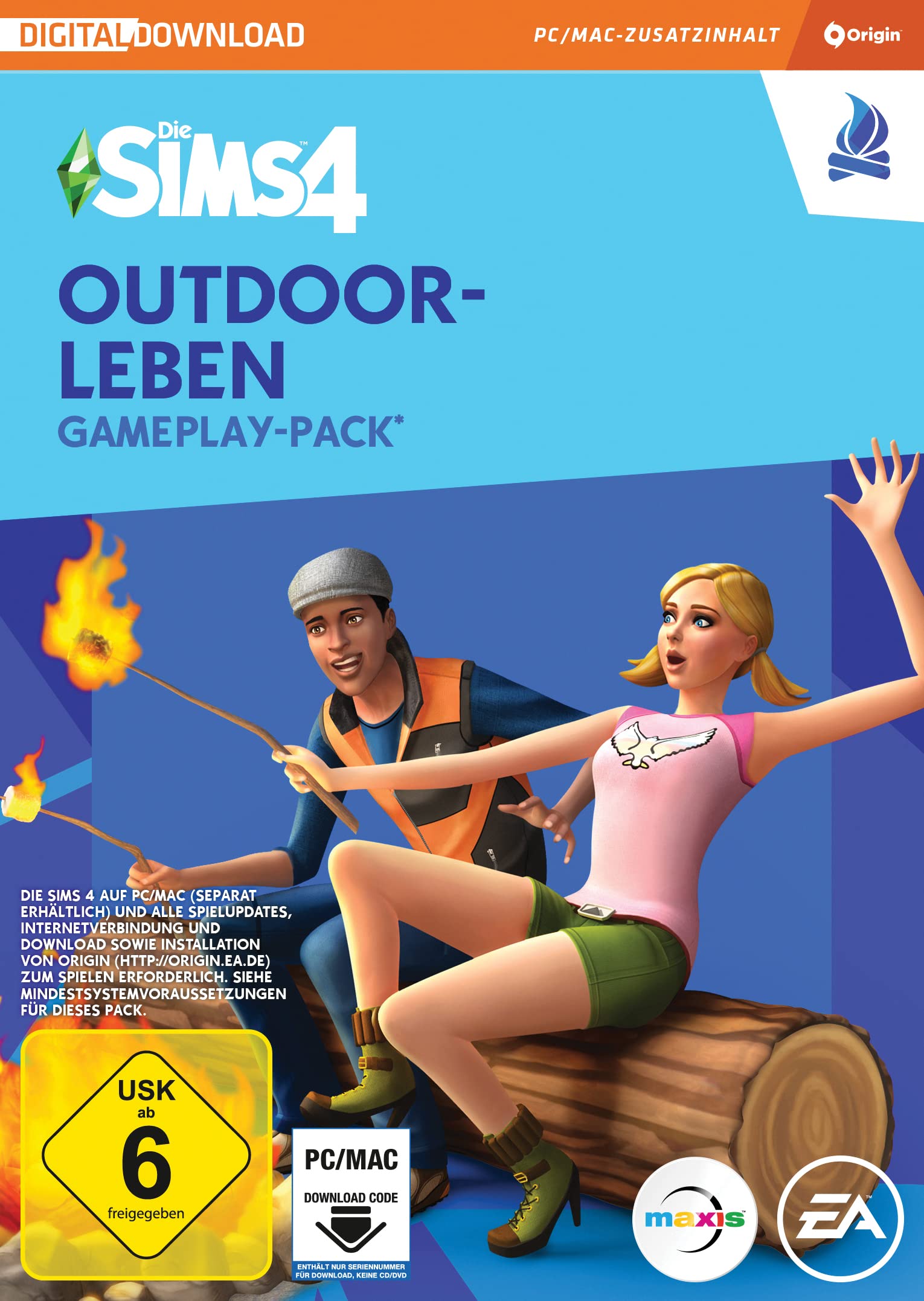 Die Sims 4 Outdoor-Leben (GP1)Gameplay-PackPCWin-DLC |PC Download Origin Code |Deutsch