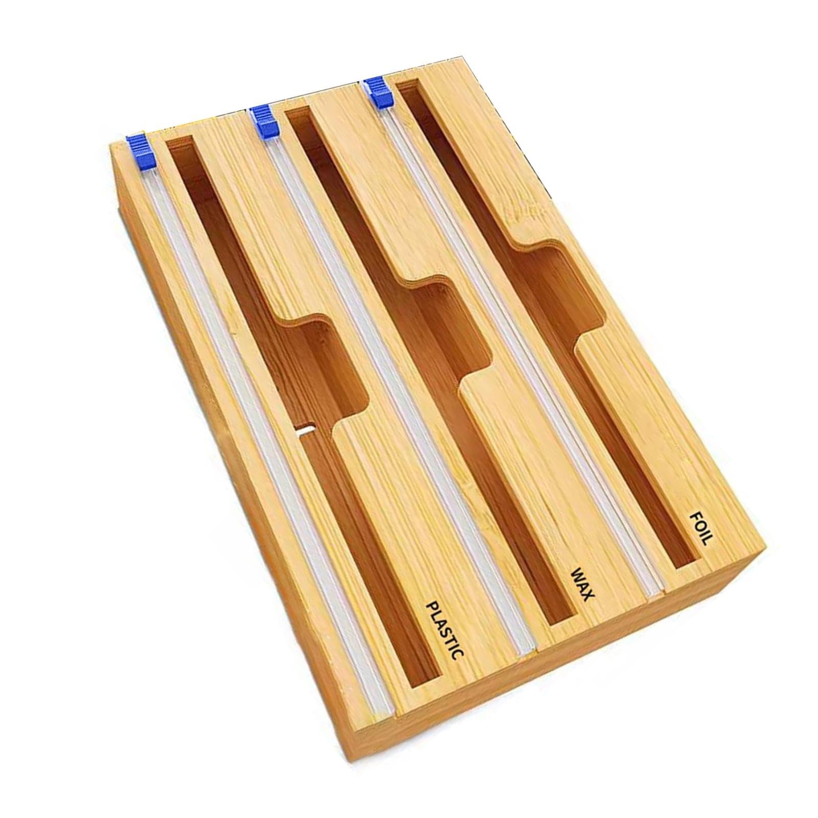 Amazon｜木製 ラップフィルムカッター ラップケース ラップカッター