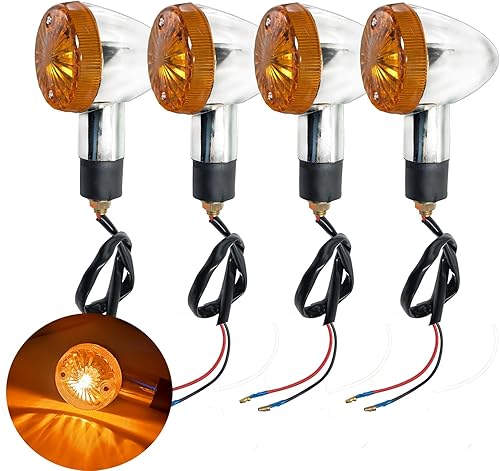 Señales de giro universales para motocicleta, luz intermitente delantera y trasera, compatible con Yamaha, motocicleta, bicicleta, cruiser, bobber,