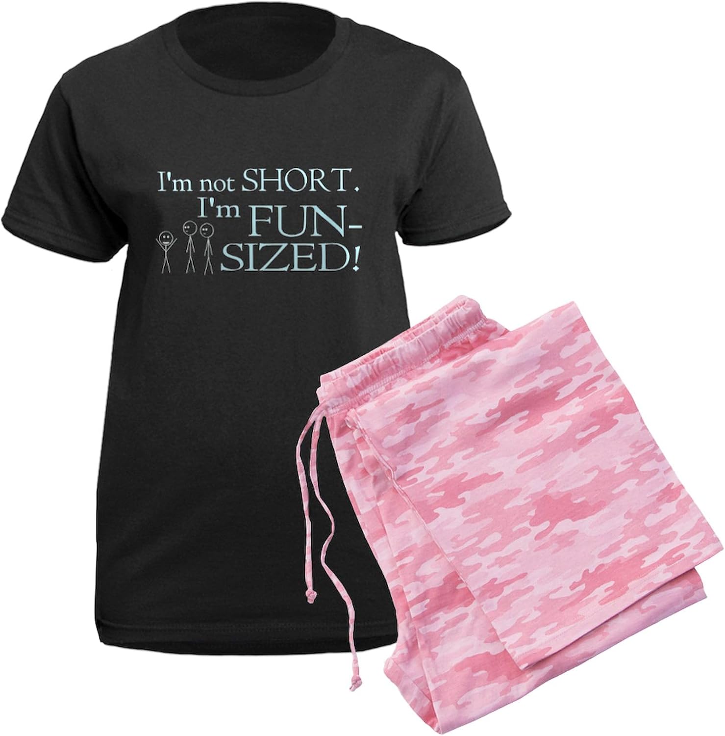 CafePress Im Not Short Im Fun Sized Women's Dark Pajamas Womens Novelty PJ Sleepwear