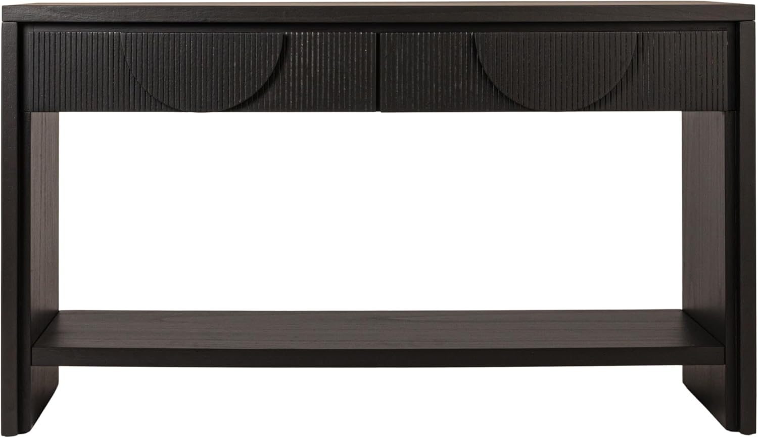 Creative Co-Op Modern Black Console Table with Storage Drawers