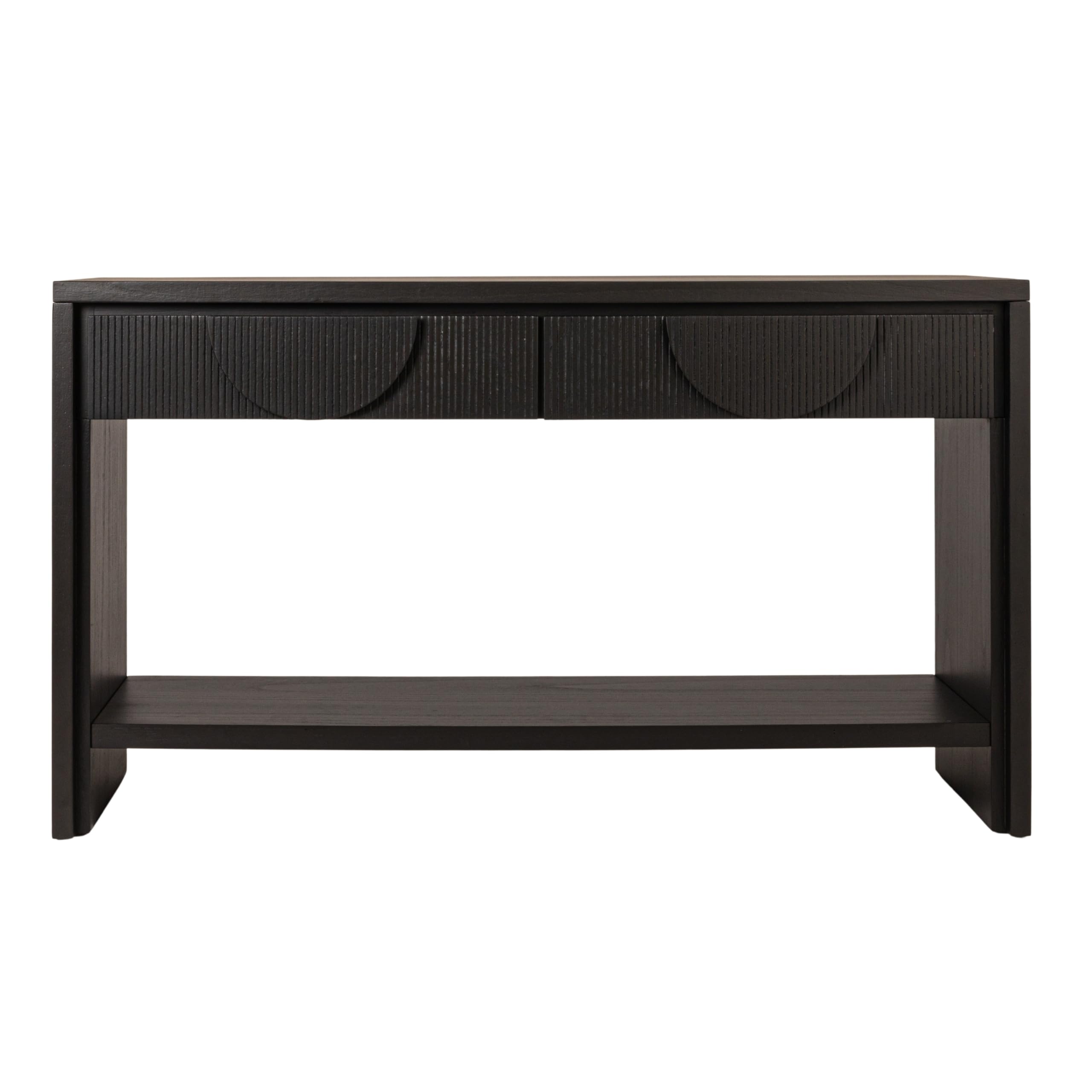Creative Co-Op Modern Black Console Table with Storage Drawers