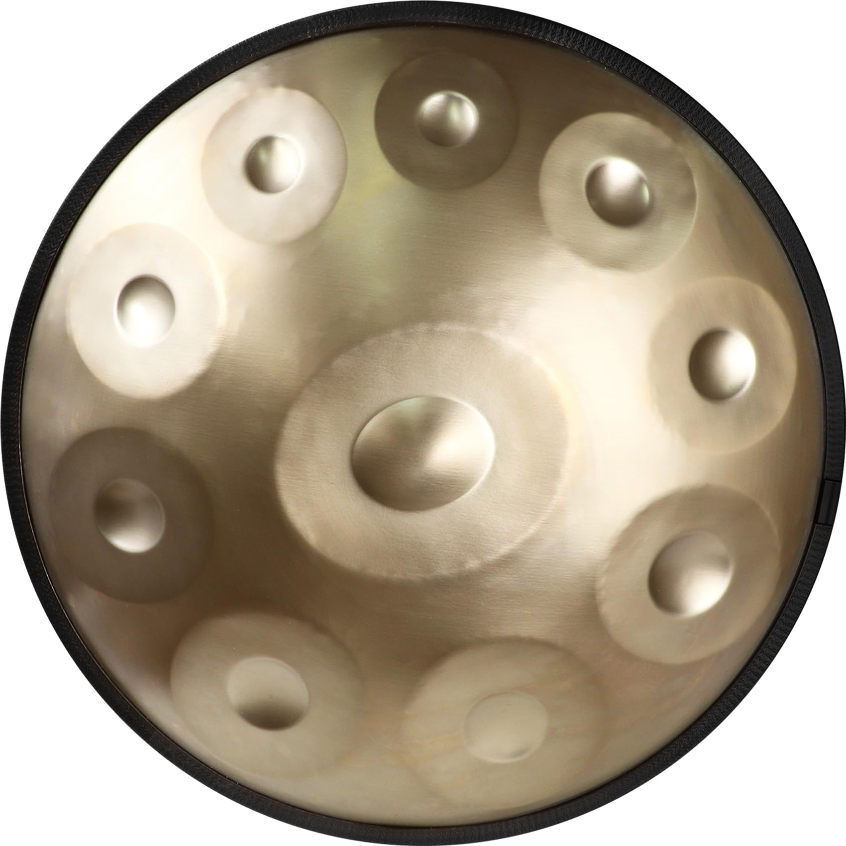 Ebusin Handpan Drum, 22-Inch D Minor 10-Note Steel Drums Instruments(gold) with Handpan Drum Bag, 2 Handpan Drum Test Mallets, Hand Drum Stand, Hand Drum Maintenance Oil and Hand Drum Wiping Cloth