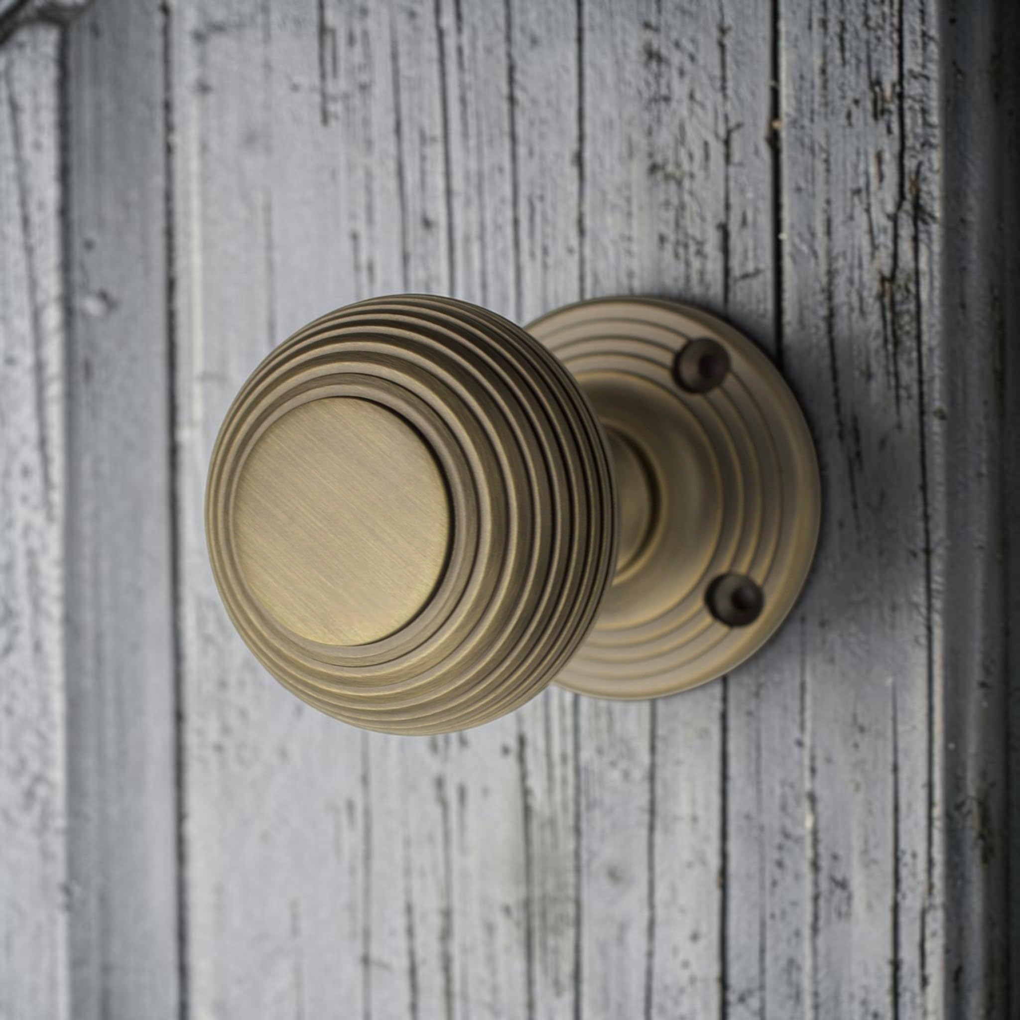 AB Hardware Matt Antique Brass Beehive Sprung Mortice Solid Door Knobs Knob Pair Quality Internal Doors, 55mm - Image 8
