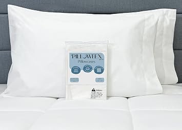 100% Cotton Pillowcases 2 Pack 400 Thread Count, Soft & Breathable, Hypoallergenic, Premium Luxury Bedding, Cooling Pillow Covers for All Seasons King Size