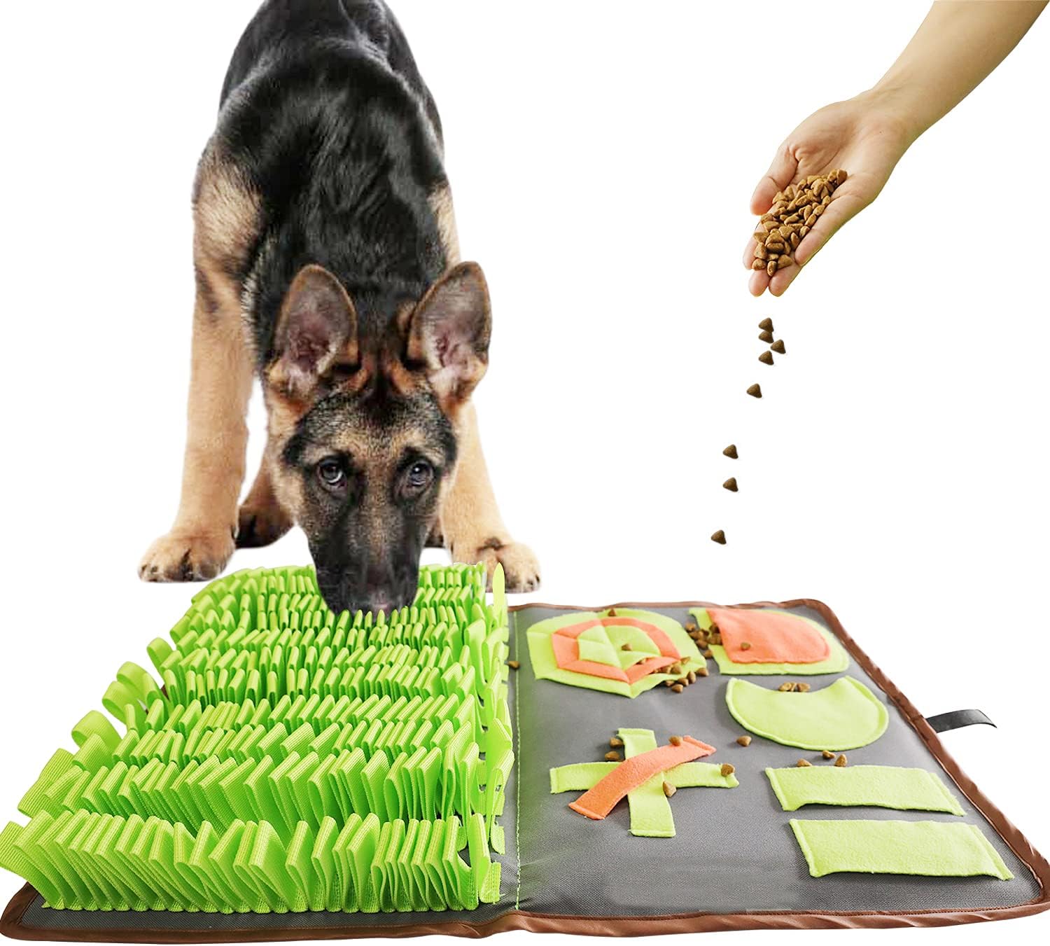 ZOEBAY Pet Snuffle Mat for Dogs, 23" x 15.7" Dog Play Puzzle Toys for Stress Release, Dog Interactive Feed Game Encourage Natural…