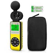 Anémomètre Numérique Wintact - Jauge Vitesse Vent Portable Avec Thermomètre CVC