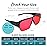 Sleep ZM 100% Blue + Green Light Blocking Glasses for Women + Men - Better Sleep + Anti Eye Strain Protection - Computer Screens & Gaming - XXL Black Fit over - Night-timeMax Red Lens